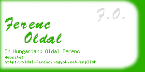 ferenc oldal business card